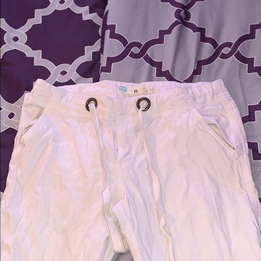 White Roxy Bell Bottoms!!